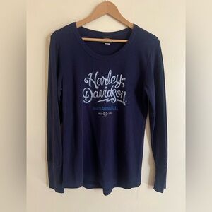 Vintage Y2K Harley Davidson Antelope Valley Thermal Long Sleeve Shirt XL